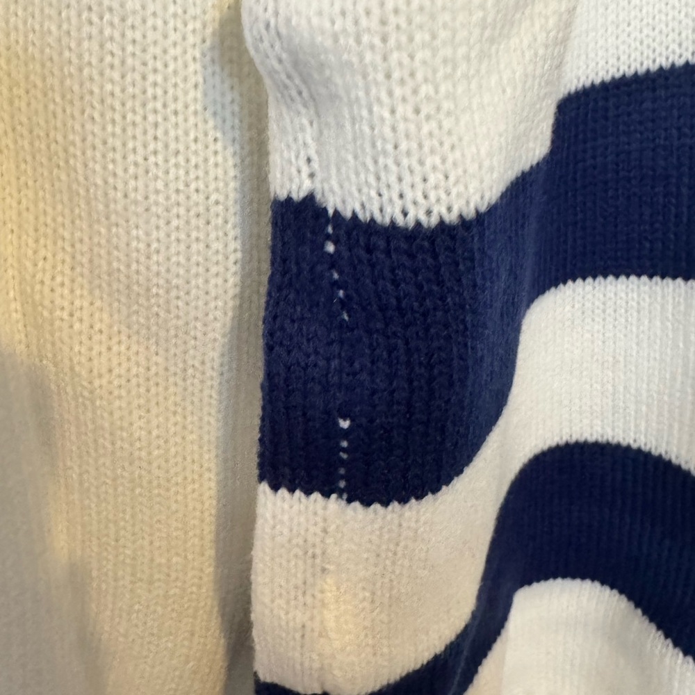 Nautical White and Navy Sweater - Picture 6 of 6